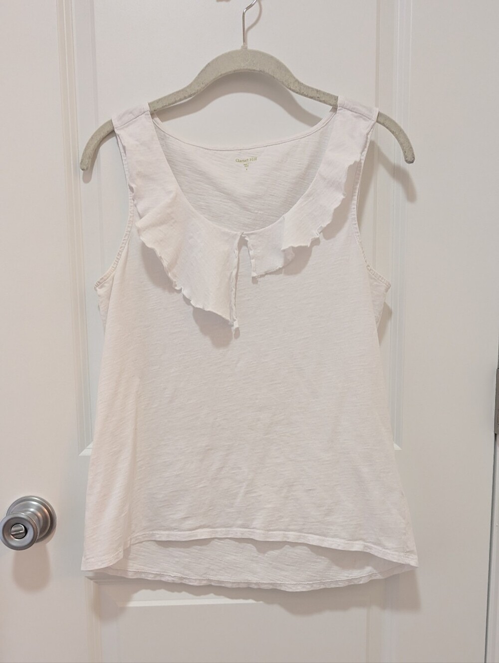 Garnet Hill Ruffle Cotton Tank